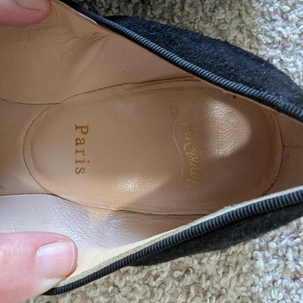 Christian Louboutin Black Suede Loafers - Picture 8 of 13